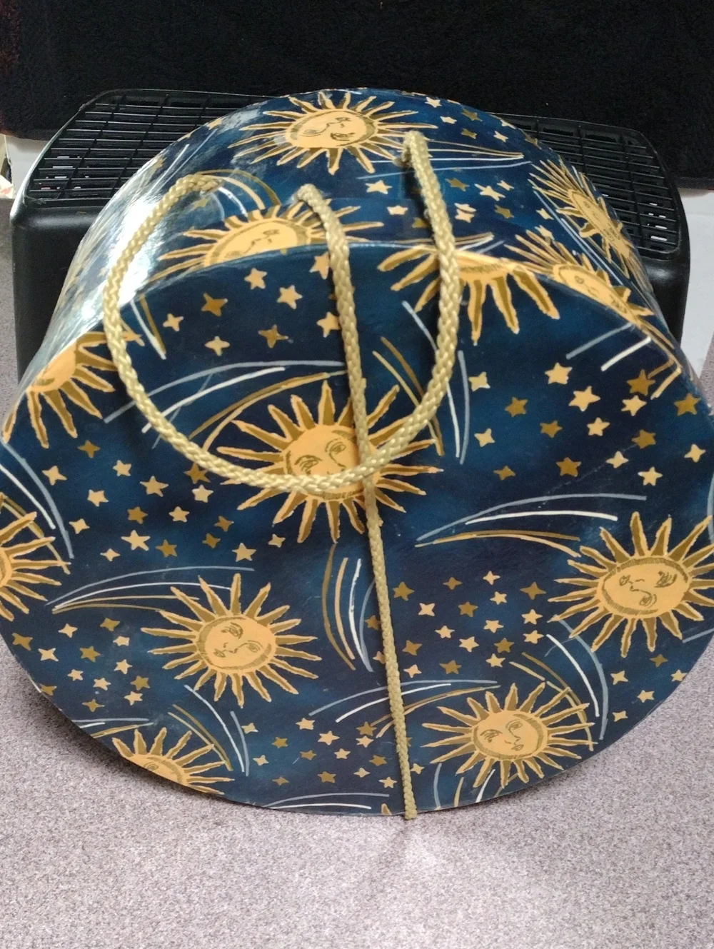 🌙 90's Whimsigoth Large Celestial Round Decorative Storage Hat Box ⭐